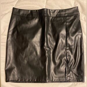 Faux Leather Skirt